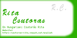 rita csutoras business card