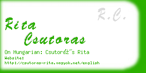 rita csutoras business card